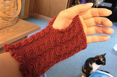partially knit sleeve