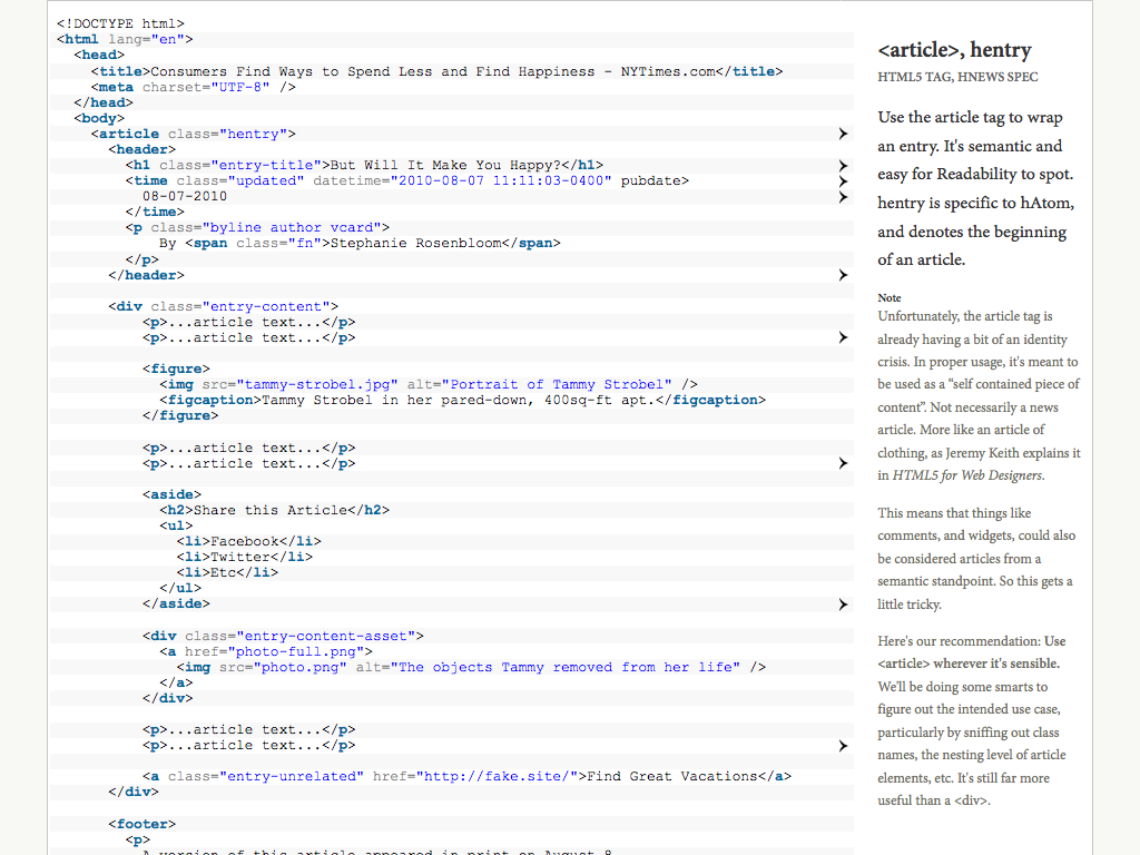 Readability guidelines