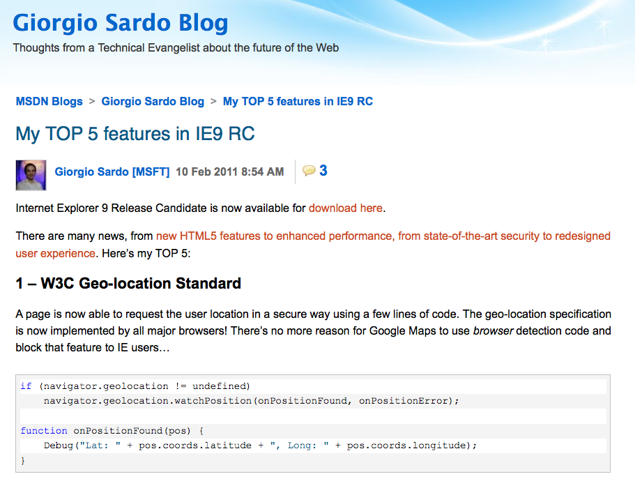 IE9 RC: Added Geolocation