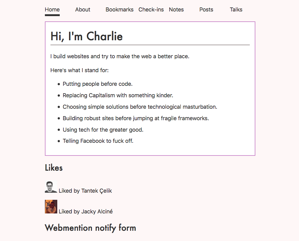 Charlie Owen home page